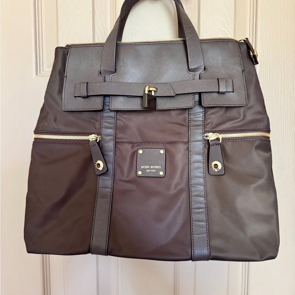 Henri Bendel Coffee Brown Trendsetter Tote/Backpack